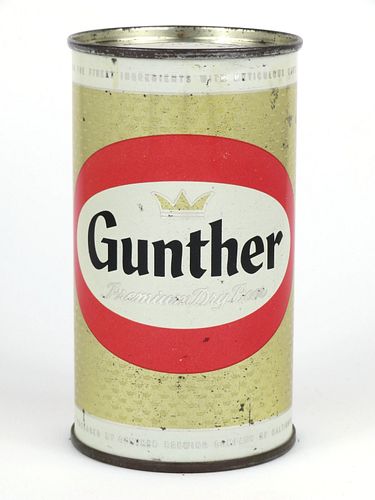 1959 Gunther Premium Dry Beer 12oz Flat Top 78-28