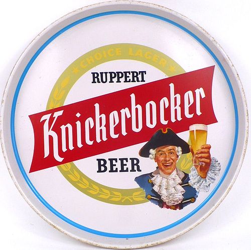 1955 Ruppert Knickerbocker Beer 12 inch Serving Tray 