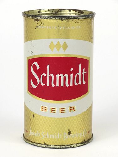 1956 Schmidt Beer 12oz Flat Top 130-08