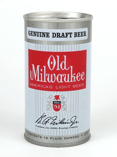 1969 Old Milwaukee Draft Beer 12oz Tab Top T102-15