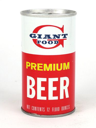 1967 Giant Food Premium Beer 12oz Tab Top T68-13