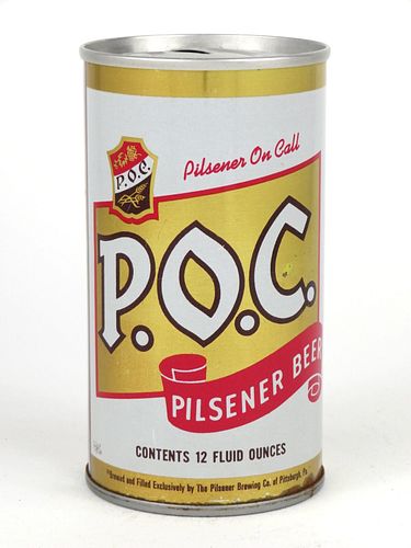 1969 P.O.C. Pilsener Beer 12oz Tab Top T109-38