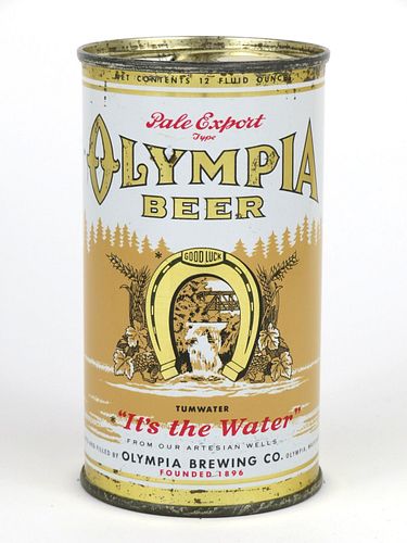 1953 Olympia Beer 12oz Flat Top 109-07