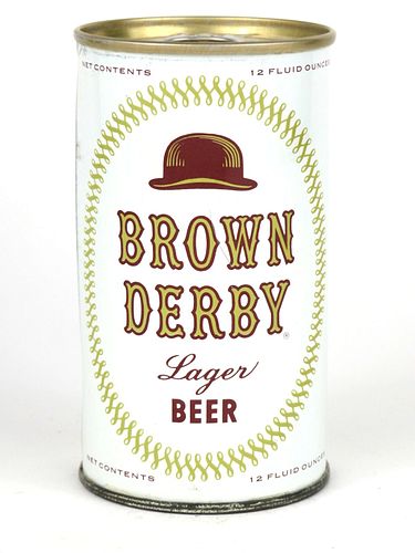 1966 Brown Derby Lager Beer 12oz Tab Top T46-12v