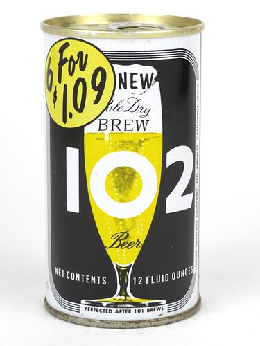 1969 NEW Brew 102 Beer "6 for $1.09" 12oz Tab Top T45-22