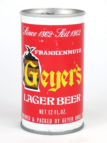 1969 Geyer's Lager Beer  12oz Tab Top T68-10