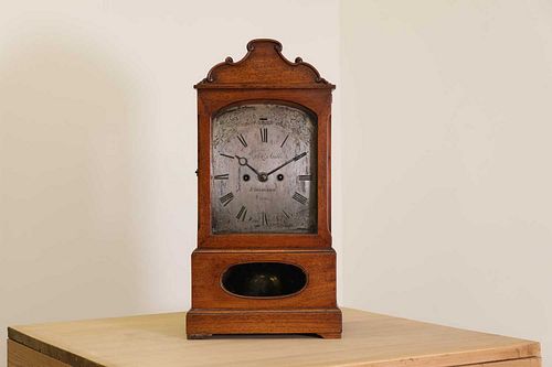 A walnut cased bracket clock,