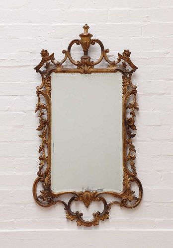 A George III-style giltwood wall mirror,