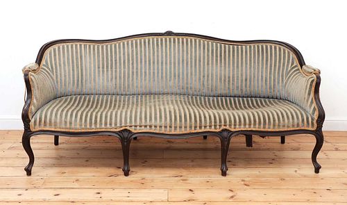 A George III-style mahogany settee,
