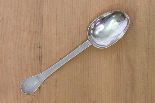 A late 17th century silver trefid spoon,