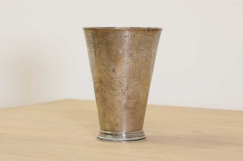 A 17th century-style silver cup,