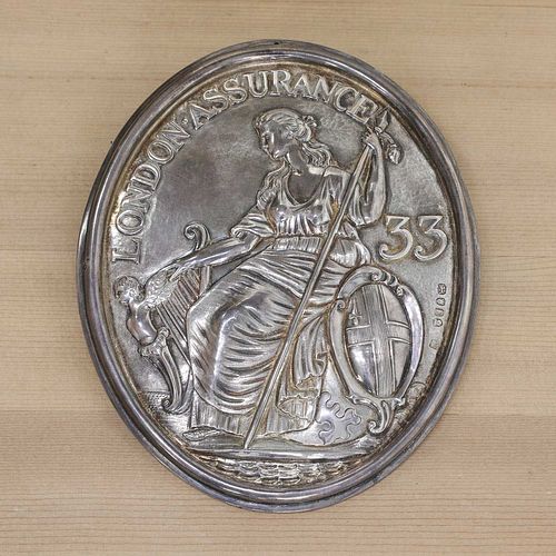 A George III silver London Assurance Fireman's arm badge,