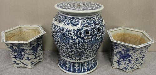 Vintage Asian Blue & White Porcelain Lot.