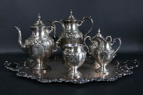Sterling Silver Five Piece Tea and Coffee Service