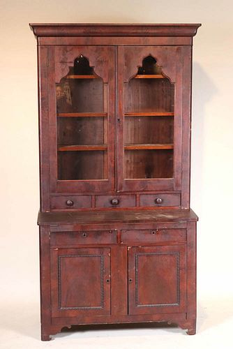 Victorian Mahogany Bureau Bookcase