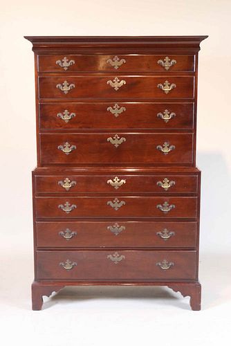 Chippendale Style Mahogany Chest-on-Chest