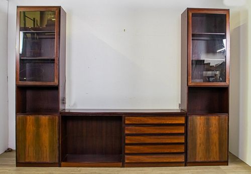 Danish Modern Rosewood 3 Section Cabinet