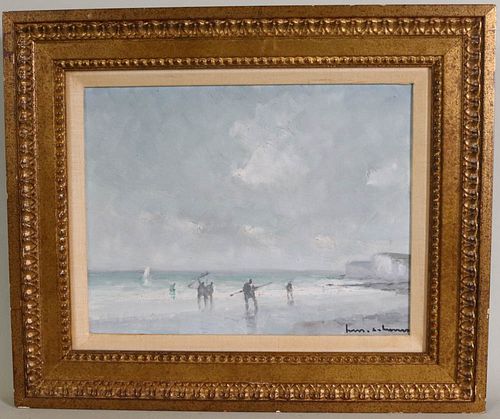 Henri Maurice Cahours, 'Beach Scene'