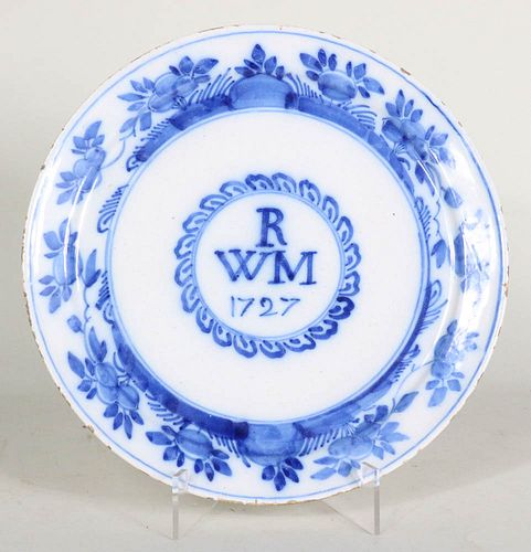 Tin-Glazed Earthenware Delft Plate