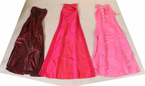Vintage Louis Feraud Pink Velvet and Silk Gown