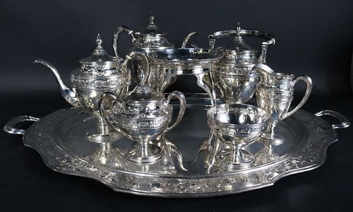 Barbour Sterling "Cellini" Tea and Coffee Service
