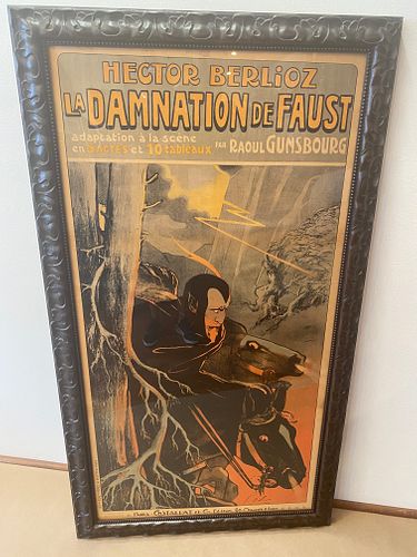 Antique Opera Poster Faust devil