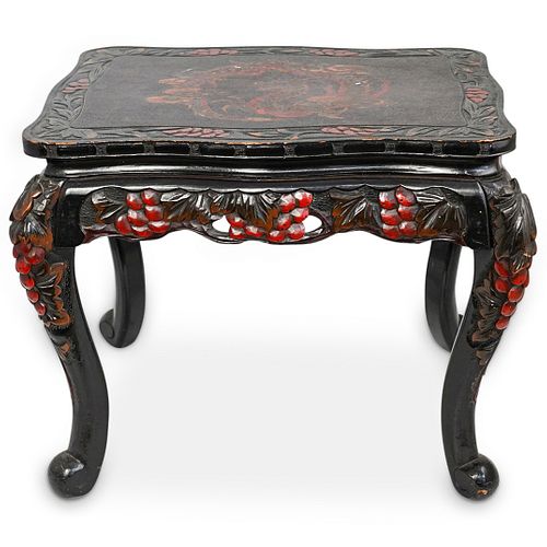 Japanese Carved Lacquered Table