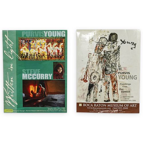 (2Pc) Purvis Young (American 1943-2010) Exhibition Posters