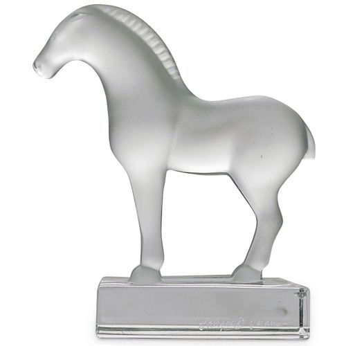 Lalique Crystal Horse Figurine
