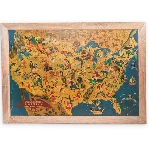 William Gropper's America Folklore Map