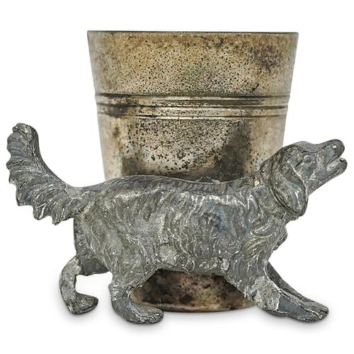 "WMF" Silver Plated Hunting Dog Match Holder