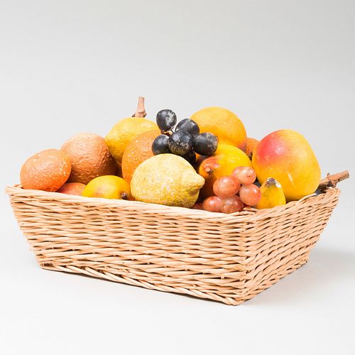 Bushell of Stone Fruit in a Basket
