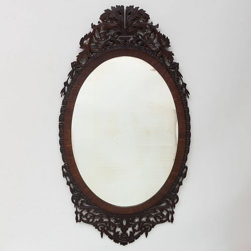 Victorian Mahogany Oval Mirror