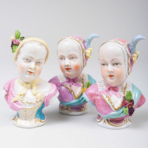 Group of Three Samson Porcelain Kinderbusts