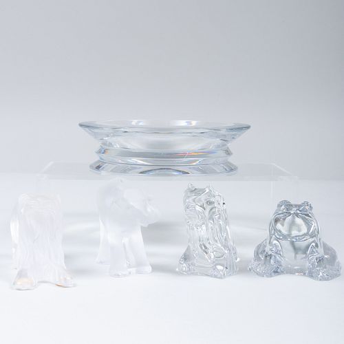 Group of Lalique and Baccarat Models of Animals