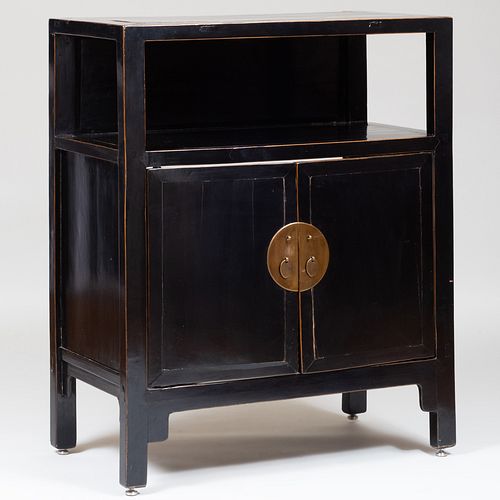 Chinese Black Lacquer Cabinet, of Recent Manufacture