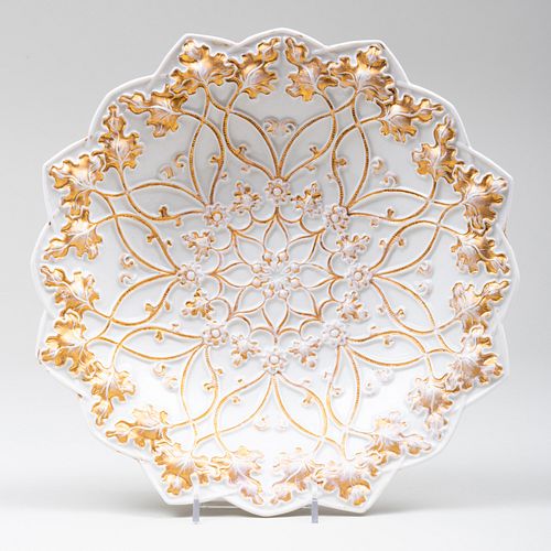 Meissen Gilt Decorated Porcelain Dish
