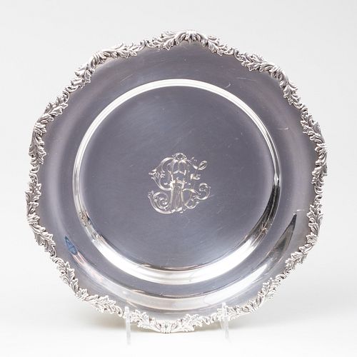 Italian Silver Monogrammed Charger
