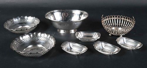 Two Gorham Sterling Reticulated Fluted Bowls