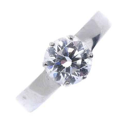 (123900) A selection of diamond jewellery. To include a brilliant-cut diamond single-stone ring, tog