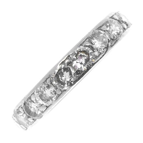 (140001) A diamond full-circle eternity ring. Designed as a line of brilliant-cut diamonds to the pl