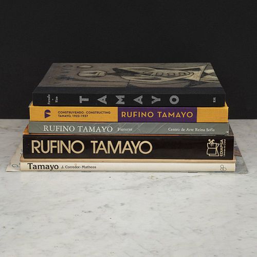 Libros y un folleto firmado por Rufino Tamayo. Tamayo. Litografías 1973 / Rufino Tamayo. Pzs: 7.