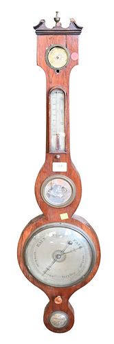 English Regency Mahogany Barometer, height 38 inches.