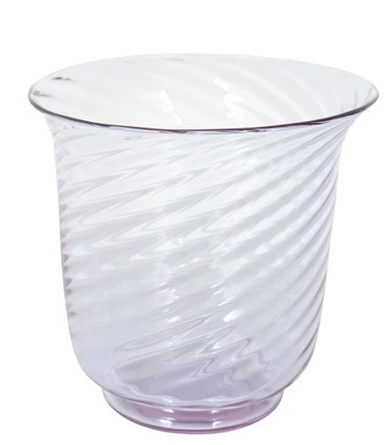 Steuben Swirl Art Glass Vase, Signed