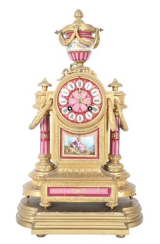 Antique French Gilt Ormolu Mantle Clock