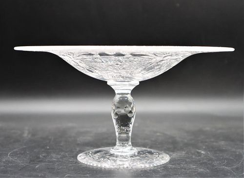 Engraved Crystal Compote