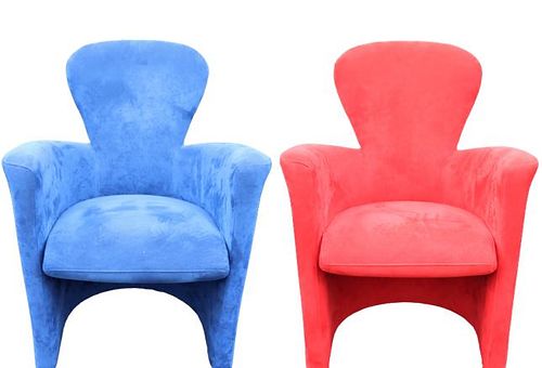 Pair of Leolux Modern Arm Chairs
