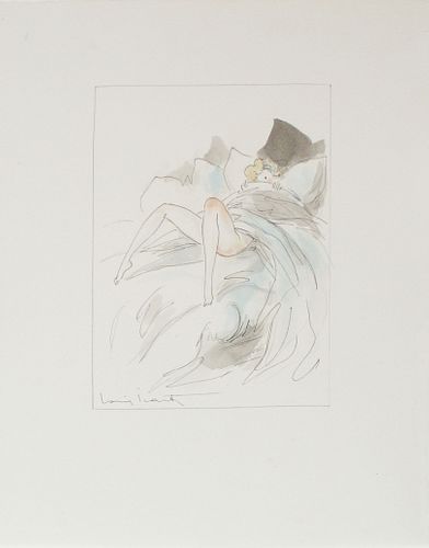 Louis Icart - Untitled Drawing for La Nuit et le Moment