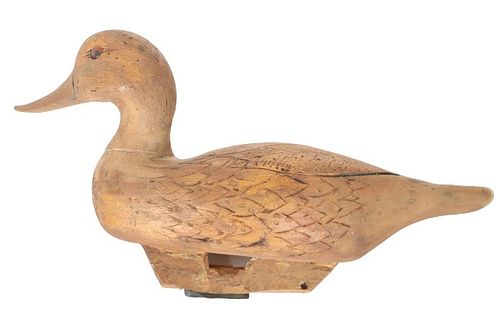 Canadian, Antique Hand Carved Wooden Duck Decoy