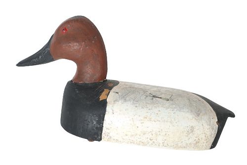 Antique Hand Carved Wooden Duck Decoy